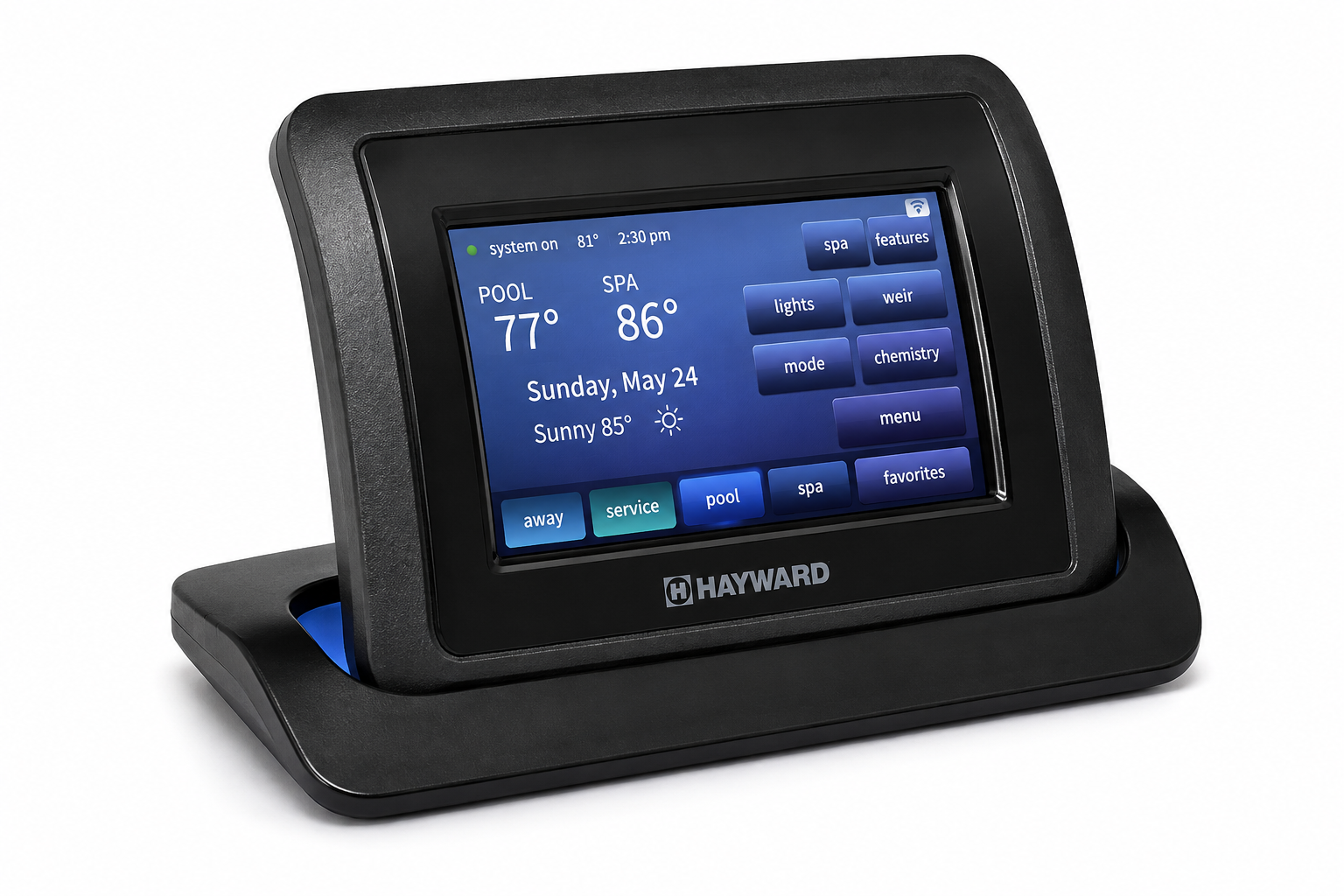 Modern pool automation control panel
